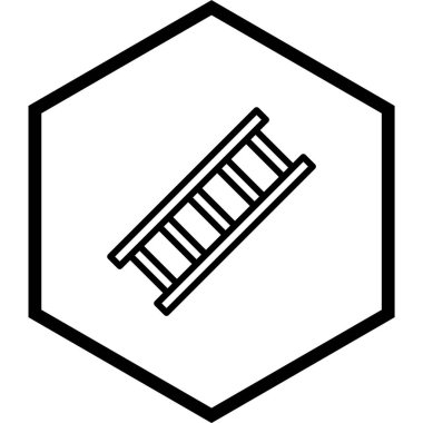 Moda Biçimli Merdiven Simgesi İzole Arkaplan      