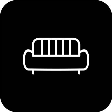 kanepe ikonu vektör illüstrasyonu
