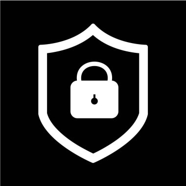Güvenlik sistemi simgesi vektör illüstrasyonu