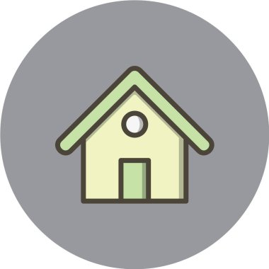 Beyaz arkaplanda ev İmza Simgesi, vektör illüstrasyonu