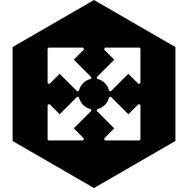 Moda Biçiminde Tam Ekran Simgesi İzole Arkaplan