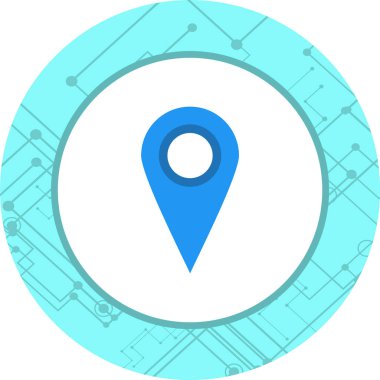 Moda Biçimli Konum Simgesi İzole Arkaplan