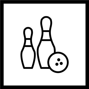 Bowling topu ikonu. vektör illüstrasyonu