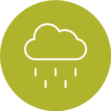 bulut düz vektör simgesi