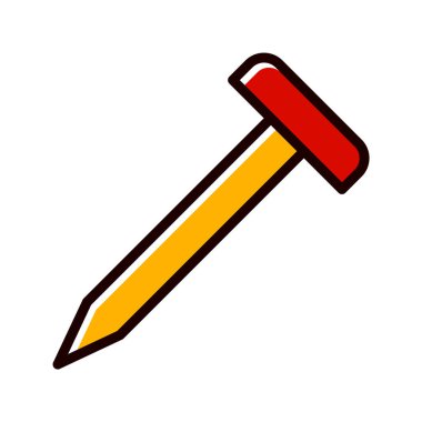 Çivi Simgesi Moda Biçiminde İzole Arkaplan      