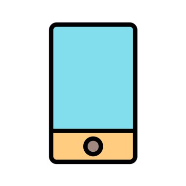 Akıllı telefon simgesi. Web için tablet pc vektör simgelerinin düz çizimi