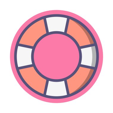 Moda Biçimli İzole Arkaplanda Yaşam Koruyucu Simgesi