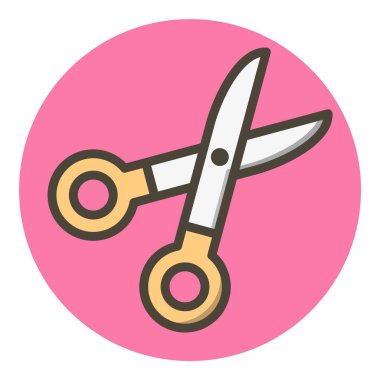 Moda Biçiminde Makas Simgesi İzole Arkaplan      