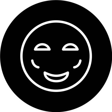 Gülümseyen bir ifadenin karikatür çizimi