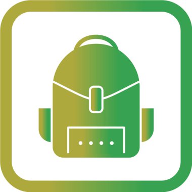 Okul Sırt Çantası simgesinin vektör çizimi