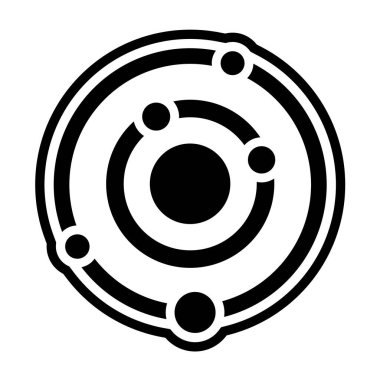 Moda Biçiminde Güneş Sistemi Simgesi İzole Arkaplan