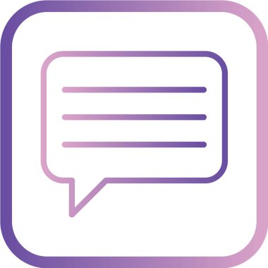 konuşma balonu simgesi, vektör illüstrasyonu