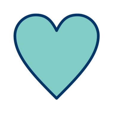 Kalp ikonu vektör illüstrasyonu