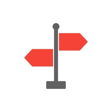 Yönlendirme Simgesi Moda Biçiminde İzole Arkaplan