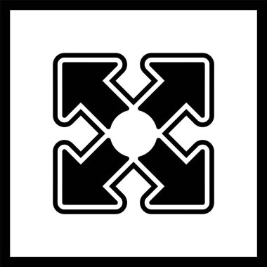 Moda Biçiminde Tam Ekran Simgesi İzole Arkaplan