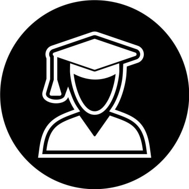 Diploması olan bir öğrencinin vektör çizimi