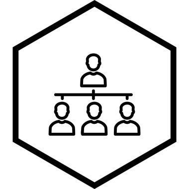 Moda Biçiminde Organizasyon Simgesi İzole Arkaplan      