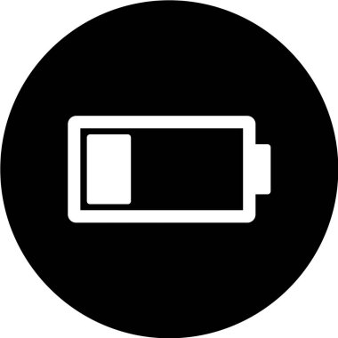 Batarya ikonu, vektör çizimi. düz tasarım biçimi