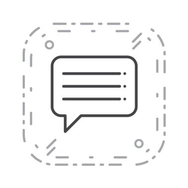 konuşma balonu simgesi, vektör illüstrasyonu