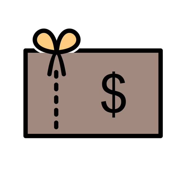 Geschenktüte Mit Dollarscheinen Vektor Illustration — Stockvektor