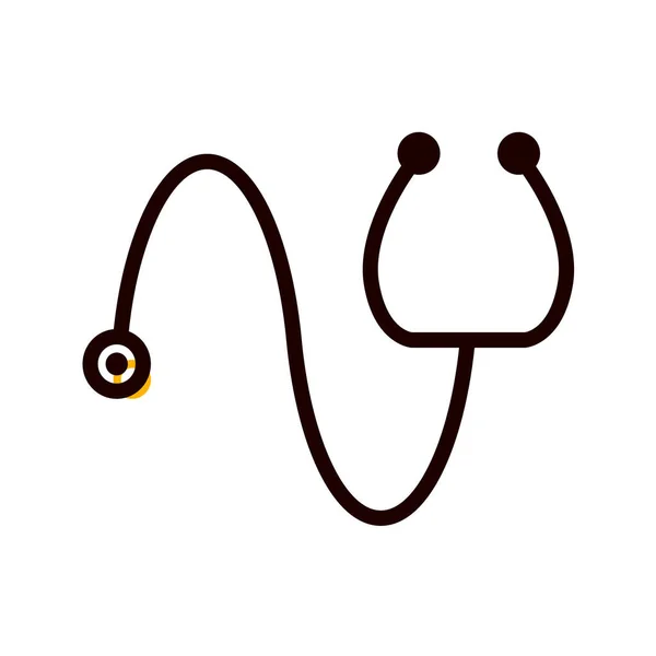 Stethoscope Icon Medical Instrument Isolated White Background — Stock Vector