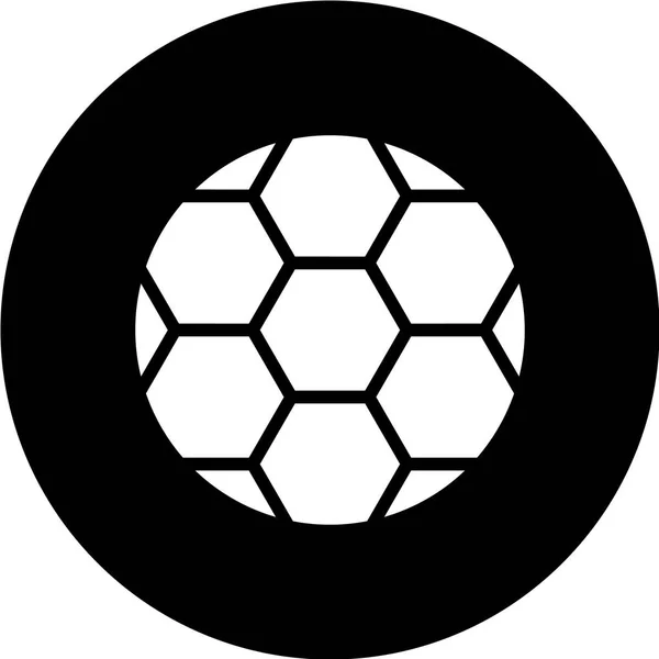 Pelota Fútbol Icono Vector Ilustración — Vector de stock
