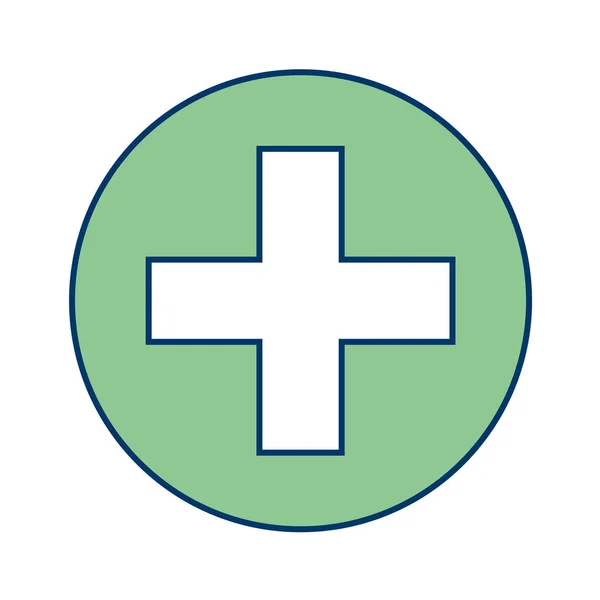 Медична Ікона Контурному Стилі Білому Тлі — стоковий вектор