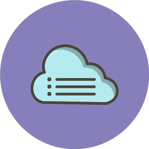 Nube Icono Vector Almacenamiento — Archivo Imágenes Vectoriales