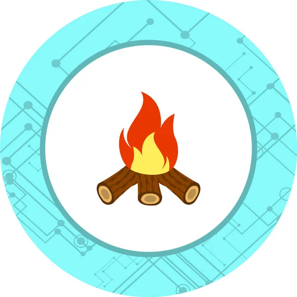 Kostní Oheň Ikona Módním Stylu Izolované Pozadí — Stockový vektor