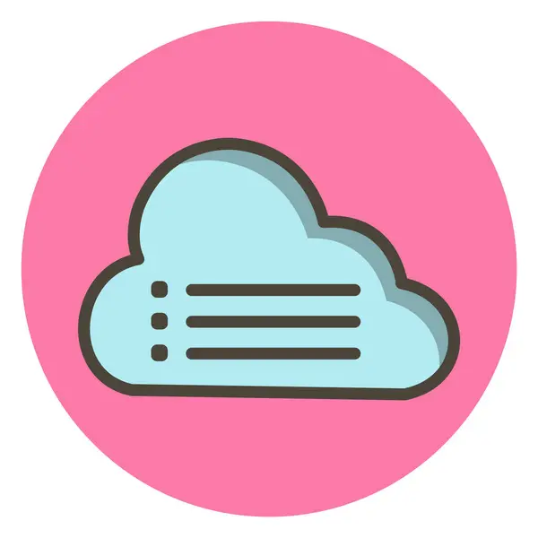 Cloud Data Icon Trendigen Stil Isolierten Hintergrund — Stockvektor