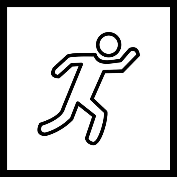 Laufsymbole Einfache Illustration Des Jogging Vektor Piktogramms Für Web — Stockvektor