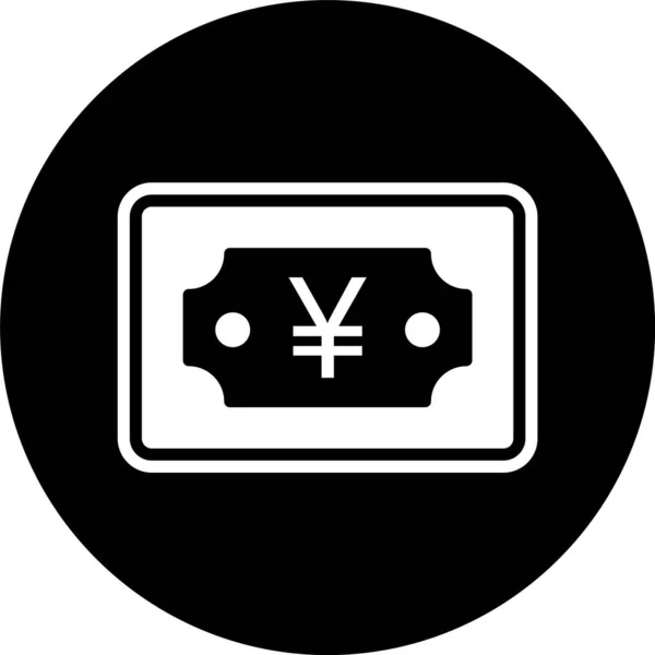 Icono Yen Estilo Moda Aislado Fondo — Vector de stock
