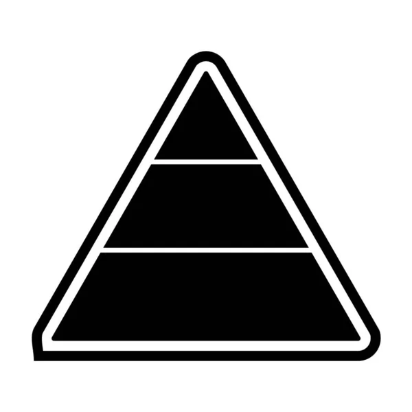 Εικονίδιο Πυραμίδας Στυλ Trendy Απομονωμένο Φόντο — Διανυσματικό Αρχείο