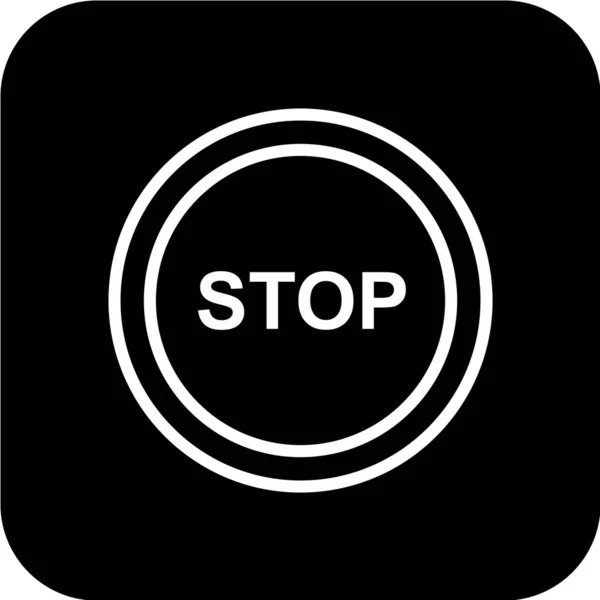 Vectorillustratie Van Een Stopteken — Stockvector