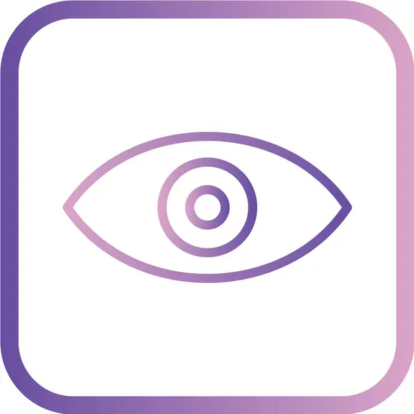 Vector Illustration Purple Eye Icon — Stock Vector