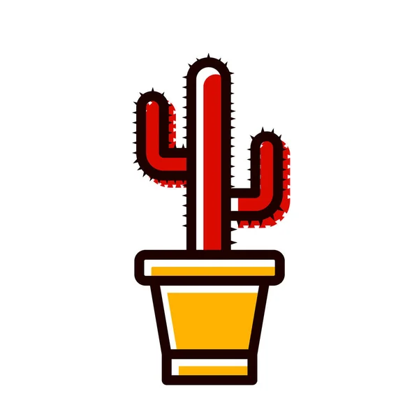 Icono Cactus Estilo Moda Aislado Backgroun — Vector de stock