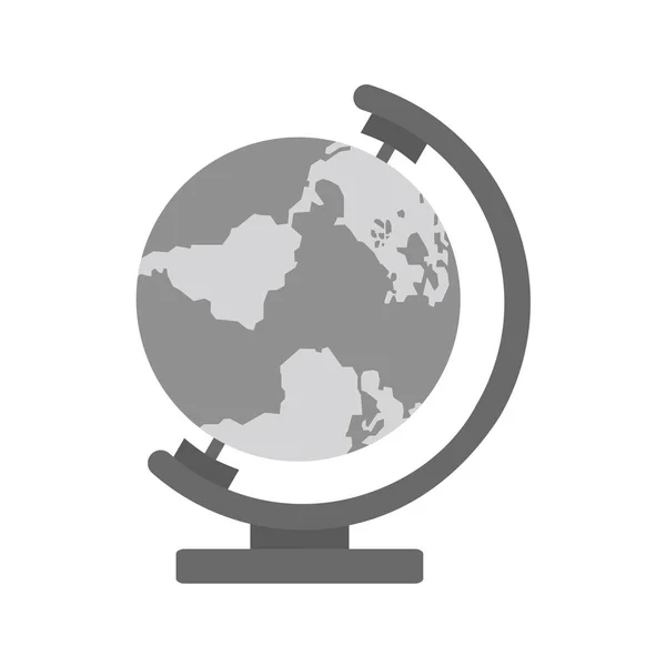 Globe Ikon Svart Cirkel Isolerad Vit Bakgrund Vektor Illustration — Stock vektor