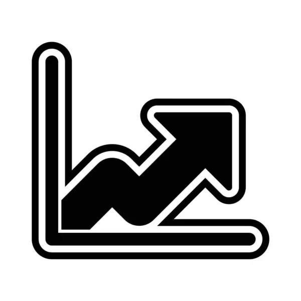 Icône Croissance Dans Style Mode Fond Isolé — Image vectorielle