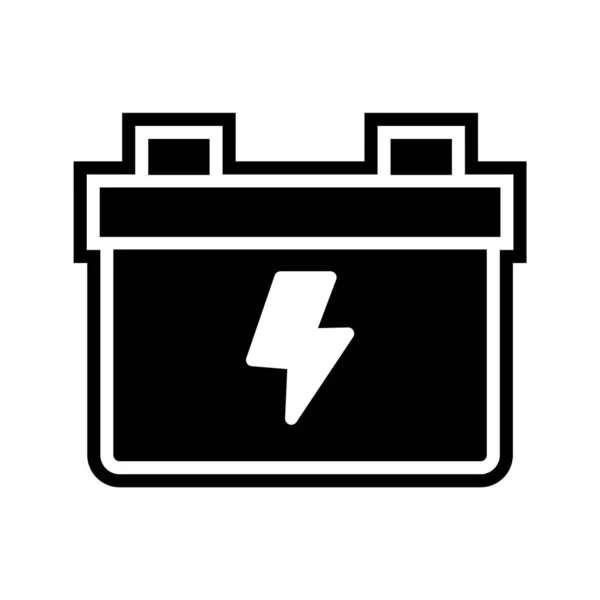 Ícone Bateria Estilo Moderno Isolado Fundo — Vetor de Stock