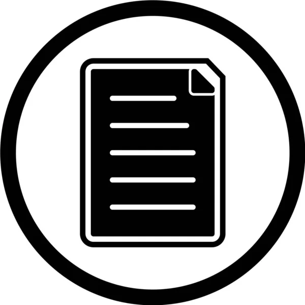 Icona Vettoriale Del Documento File Isolato Uno Sfondo Bianco — Vettoriale Stock