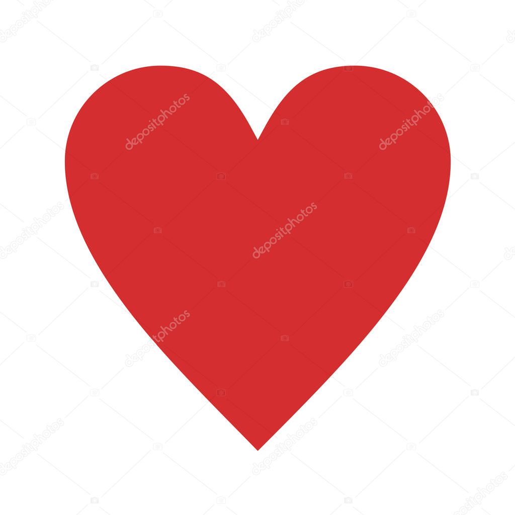 heart Sign Icon on white background, vector illustration