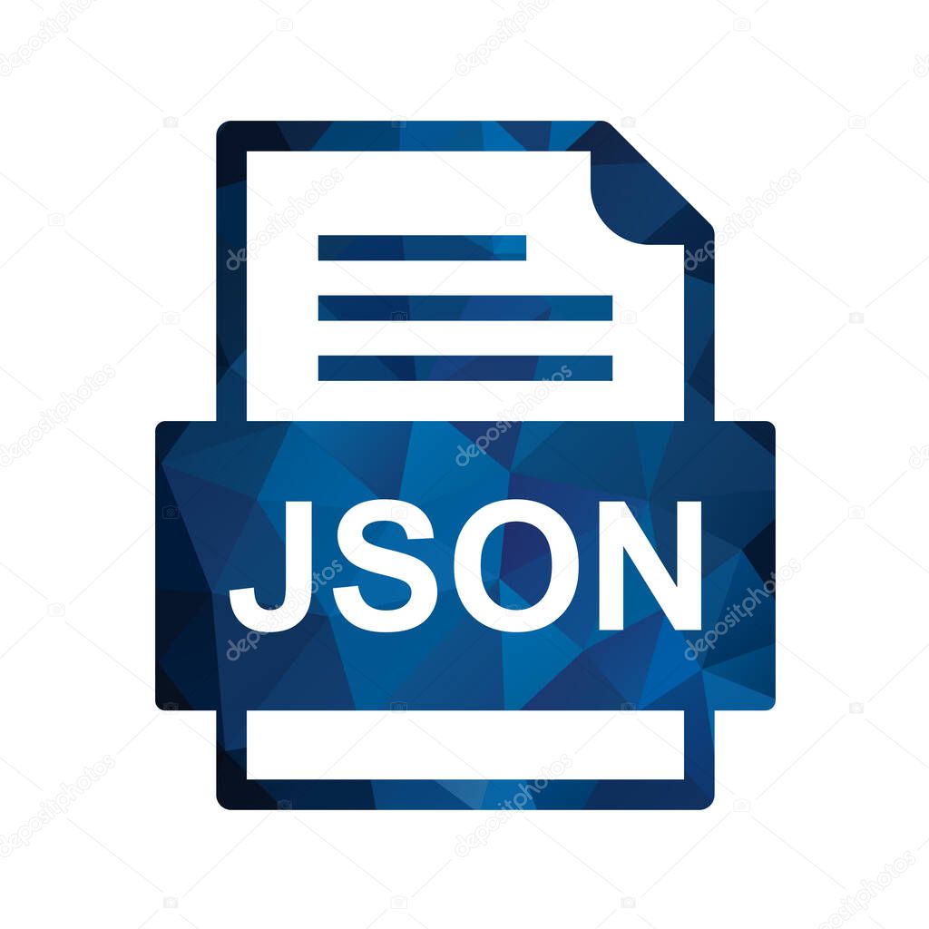 vector flat web icon. json 