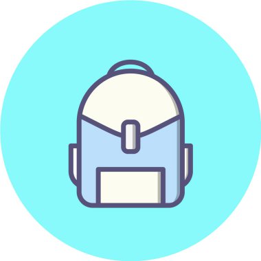 sırt çantası simgesi vektör illüstrasyonu