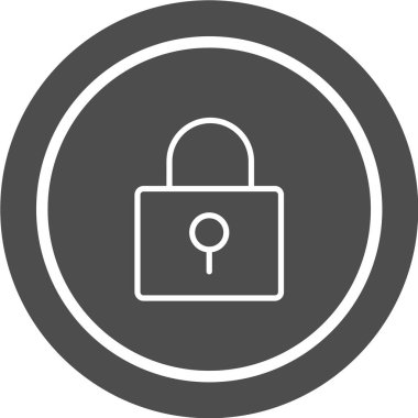 asma kilit ikon vektör çizimi