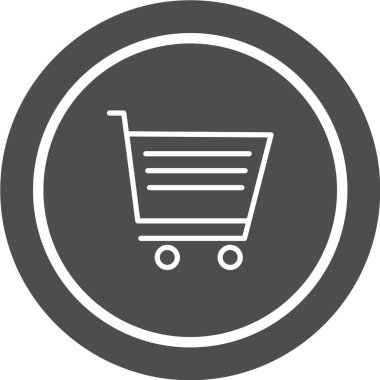Alışveriş arabası vektör simgesi