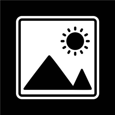 fotoğraf çerçevesi simgesi, vektör illüstrasyonu