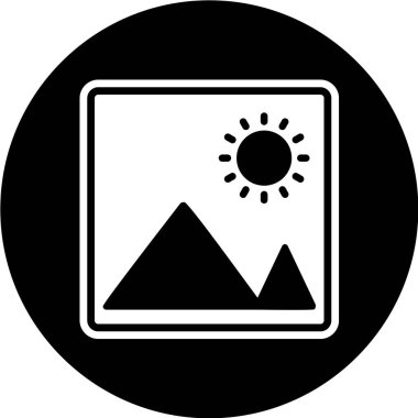 fotoğraf resim simgesi, vektör illüstrasyonu