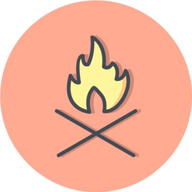 beyaz arkaplanda kamp konsepti vektör illüstrasyonu 