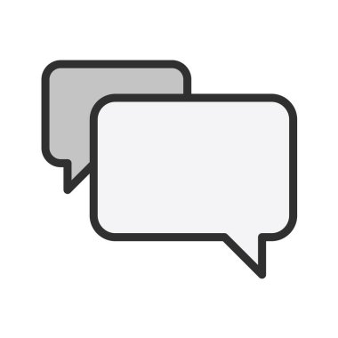 konuşma balonu simgesi, vektör illüstrasyonu