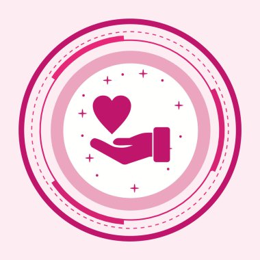 Moda Biçimli Hayırseverlik Simgesi İzole Arkaplan  